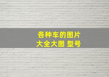 各种车的图片大全大图 型号